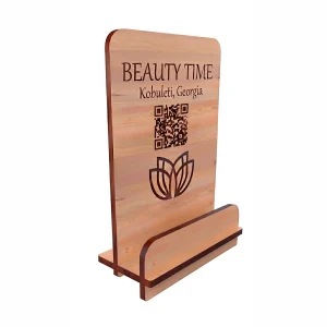 Letrero de Sobremesa Porta Tarjetas – Madera