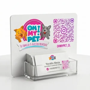 Letrero de Sobremesa Porta Tarjetas – Acrílico